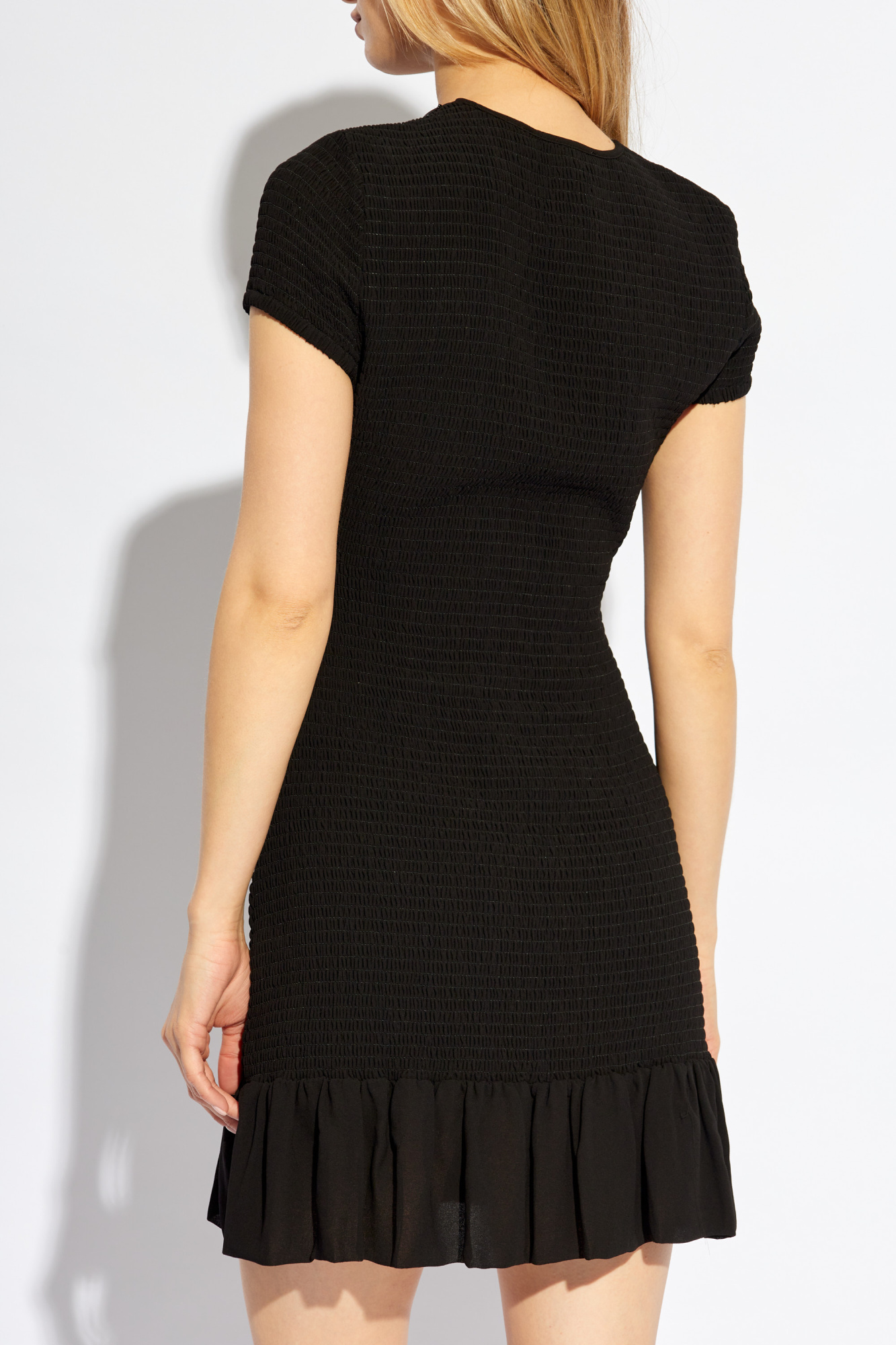 Michael kors black ruffle dress online